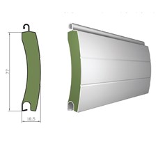 77 mm Standart Yoğunlukta Poliüretan Dolgulu Çelik Lamel (Polyester Polyamid Boyalı)